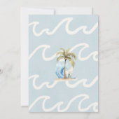 The Big One Beach Party Summer 1st Birthday  Kaart (Achterkant)