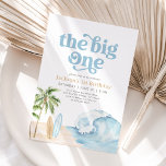 The Big One Beach Surf 1e verjaardag Kaart<br><div class="desc">Nodig vrienden en familie uit om de 1e verjaardag van je kleintje te vieren met deze uitnodiging voor het thema van het surf.</div>