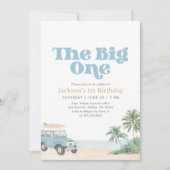 The Big One Beach Surf 1e verjaardag Kaart (Voorkant)