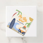 The Big One Beach Surf 1e verjaardagsfeestje Bedankjes Labels (In situ)