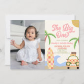 The Big One Beach Surf Afbeelding 1e verjaardagsfe Kaart (Voorkant)