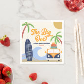 The Big One Beach Surf Blauw 1e verjaardagsfeestje Servet (Insitu)