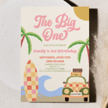 The Big One Beach Surf Roze 1e verjaardagsfeestje