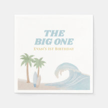 The Big One Beach Surf Zomer Waterverf Kust 