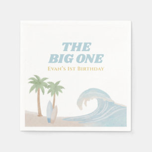 The Big One Beach Surf Zomer Waterverf Kust Servet