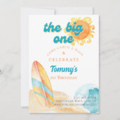 The Big One Beach Waterverf 1e verjaardag Kaart (Voorkant)