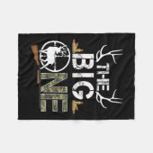 The Big One Birthday Boy Deer Hunter Camouflage 1s Fleece Deken (Voorkant (Horizontaal))