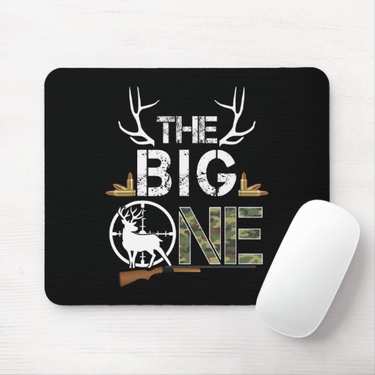 The Big One Birthday Boy Deer Hunter Camouflage 1s Muismat (Met muis)