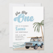 The Big One Birthday Invitation Boy Eerste Verjaar Kaart (Voorkant)