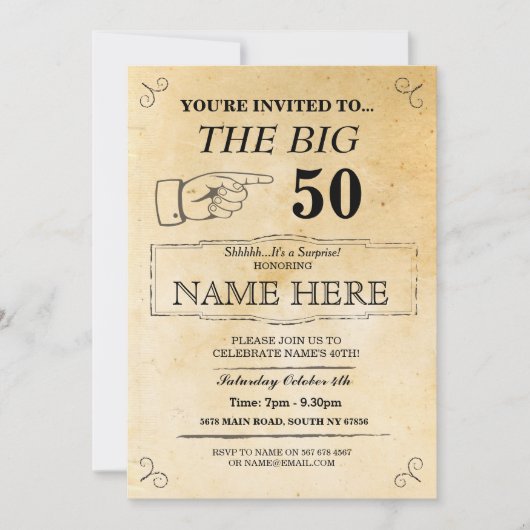 The Big One Birthday Party Rustic Paper nodigt uit Kaart (Voorkant)