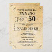 The Big One Birthday Party Rustic Paper nodigt uit Kaart (Voorkant / Achterkant)