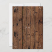 The Big One Birthday Party Rustic Wood Invite Kaart (Achterkant)