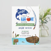 The Big One Boys Vist het thema Birthday Kaart (Staand voorkant)