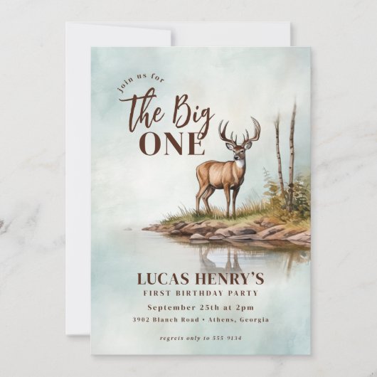 The Big ONE Deer eerste jacht 1e verjaardag Kaart (Voorkant)