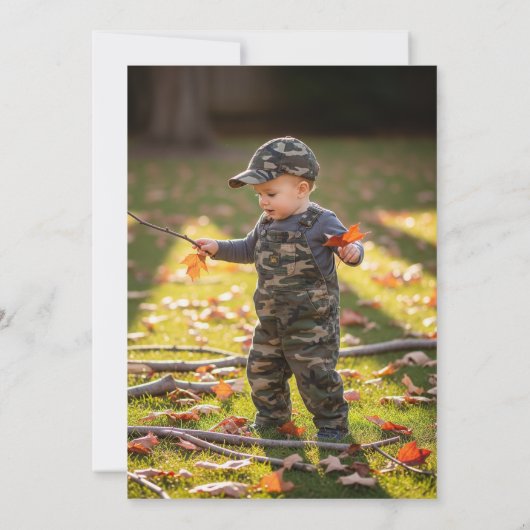 The Big ONE Deer eerste jacht 1e verjaardag Kaart (Achterkant)