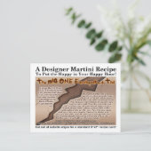 The Big One EARTHQUAKE Joke Martini Recipe Postcar Briefkaart (Staand voorkant)