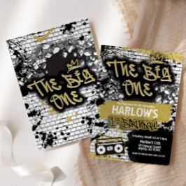 The Big One Hip Hop 1e Verjaardag uitnodiging