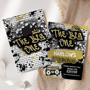 The Big One Hip Hop 1e Verjaardag uitnodiging