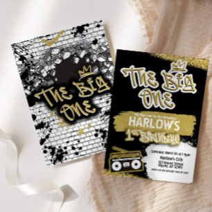 The Big One Hip Hop 1e Verjaardag uitnodiging