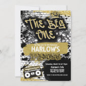 The Big One Hip Hop 1e Verjaardag uitnodiging (Voorkant)