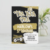 The Big One Hip Hop 1e Verjaardag uitnodiging (Staand voorkant)