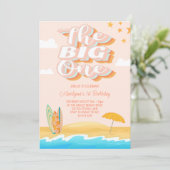 The Big One Ocean Beach 1e verjaardag Kaart (Staand voorkant)