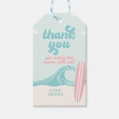 The Big One PINK Surf Strand Bedankt Cadeaulabel (Voorkant)