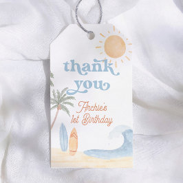 The Big One Surf 1e Verjaardag Bedankt Cadeaulabel