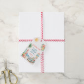 The Big One Surf Beach 1e verjaardag Cadeaulabel (Met Touw)