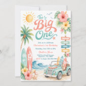 The Big One Surf Beach 1e verjaardag Kaart (Voorkant)