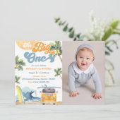 The Big One Surf Beach 1e Verjaardagsfoto Kaart (Staand voorkant)