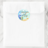 The Big One Surf Beach Verjaardag Bedankt Sticker (Tas)