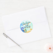 The Big One Surf Beach Verjaardag Bedankt Sticker (Envelop)