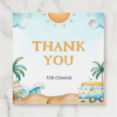 The Big One, Surf Birthday Bedankjes Labels (Achterkant)