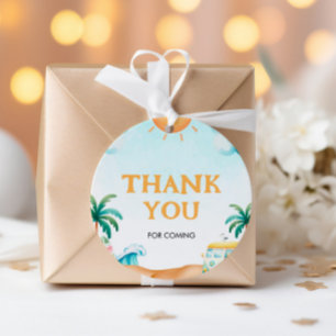 The Big One, Surf Birthday Bedankjes Labels