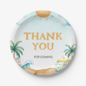 The Big One, Surf Birthday Papieren Bordje (Voorkant)