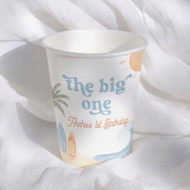 The Big One Surf Boy 1ste verjaardag Papieren Bekers
