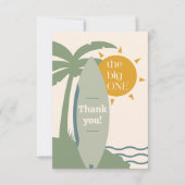 "The big ONE" Surfboard Ocean 1e verjaardagsfeestj Bedankkaart (Voorkant)