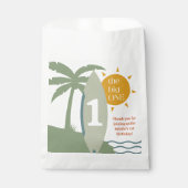 "The big ONE" Surfboard Ocean Eerste Verjaardagsfe Bedankzakje (Voorkant)