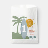 "The big ONE" Surfboard Ocean Eerste Verjaardagsfe Bedankzakje (Voorkant)