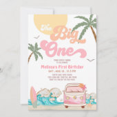 The Big One Surfing 1e verjaardagsfeestje Kaart (Voorkant)