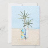 The Big One Surfing Beach Party 1st Birthday Kaart (Achterkant)