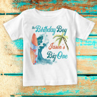 The big one surfing retro birthday matching 