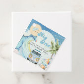 The Big One Surfing Retro Eerste Verjaardagsfeest Bedankjes Labels (In situ)