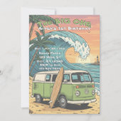 The Big One, Surfing Wave 1st Birthday Kaart (Voorkant)