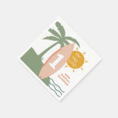 "The big ONE" surfplank oceaan eerste verjaardagsf Servet (Hoek)