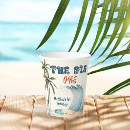 The Big One Tropische Surf Verjaardag Papieren Bekers