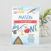 The Big One Vist 1e verjaardagsuitnodiging Kaart (Staand voorkant)