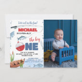 The Big One Vist 1e verjaardagsuitnodiging Kaart (Voorkant)