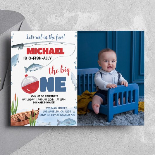 The Big One Vist 1e verjaardagsuitnodiging Kaart